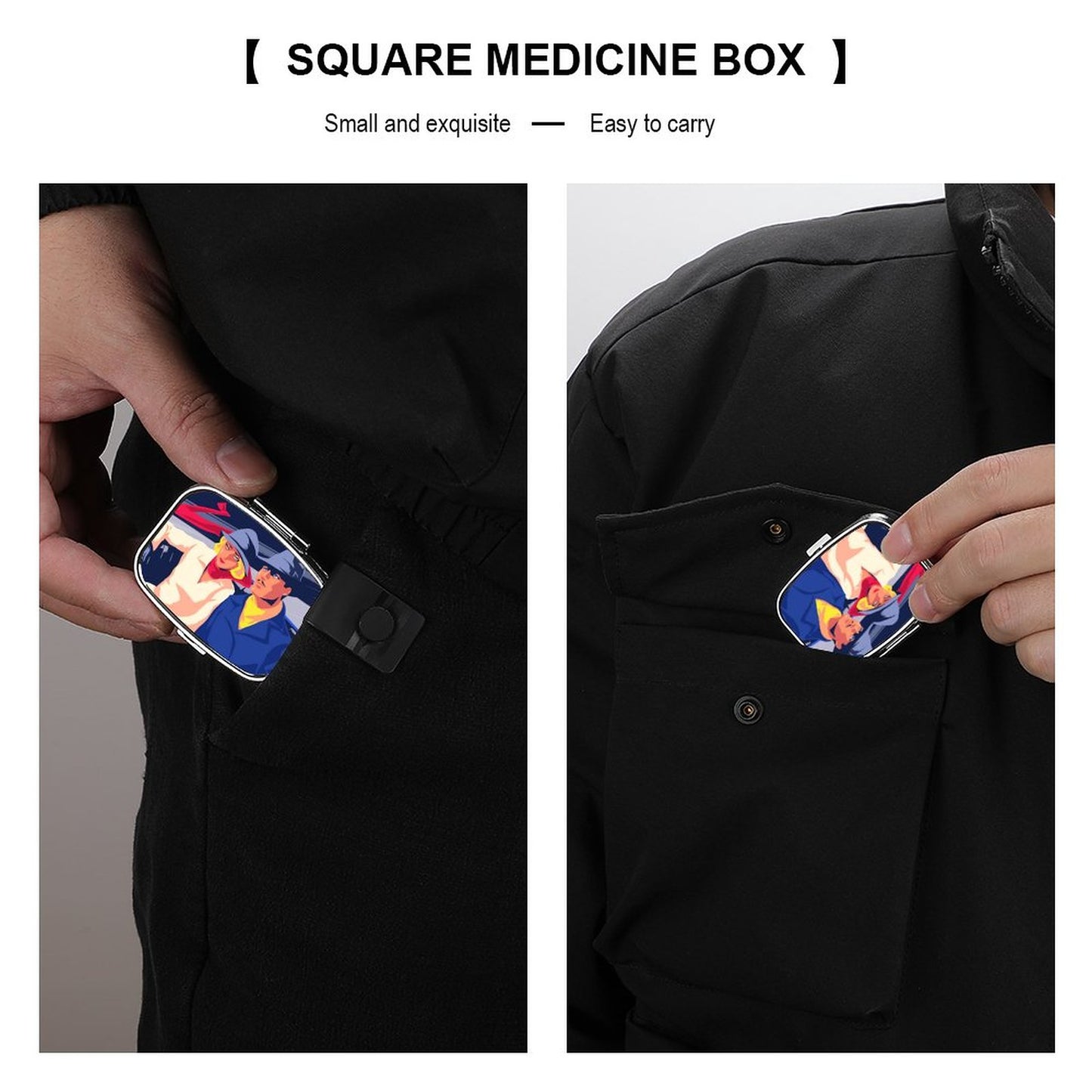 Custom Square Pill Box – Design Your Own