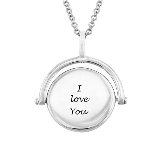 Custom Rotating Engraved Necklace – Design Your Own