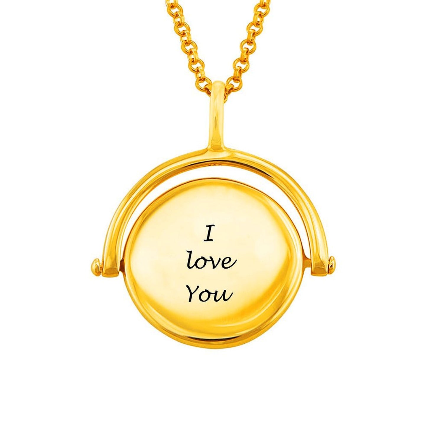 Custom Rotating Engraved Necklace – Design Your Own