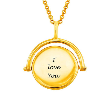 Custom Rotating Engraved Necklace – Design Your Own