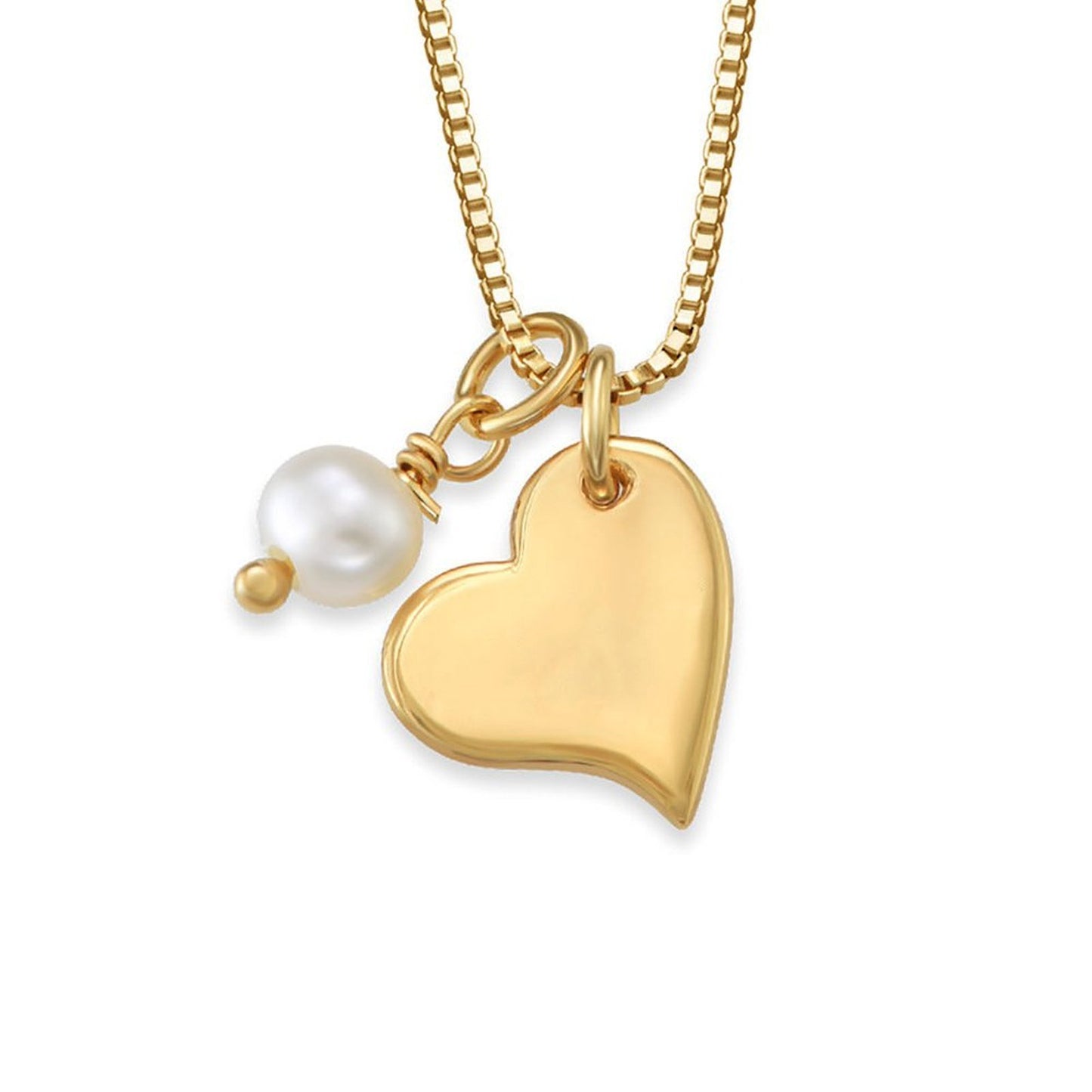 Custom Pearl Heart Necklace – Design Your Own