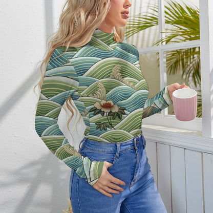 Custom High Neck Long Sleeve Bodysuit – Design Your Own