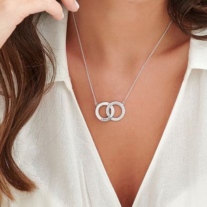 Custom Interlocking Circle Necklace – Design Your Own