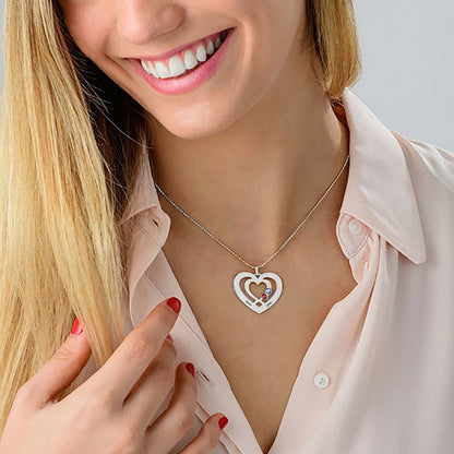 Custom Diamond-Studded Heart Necklace – Design Your Own