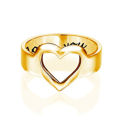 Custom Hollow Heart Ring – Design Your Own