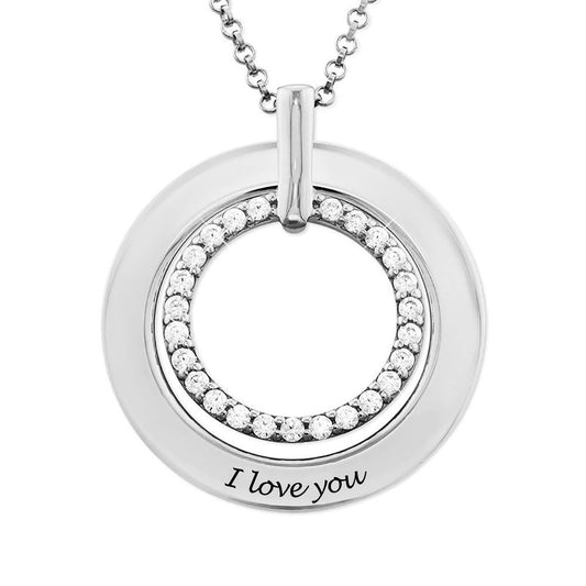 Custom Diamond-Studded Circle Necklace – Design Your Own