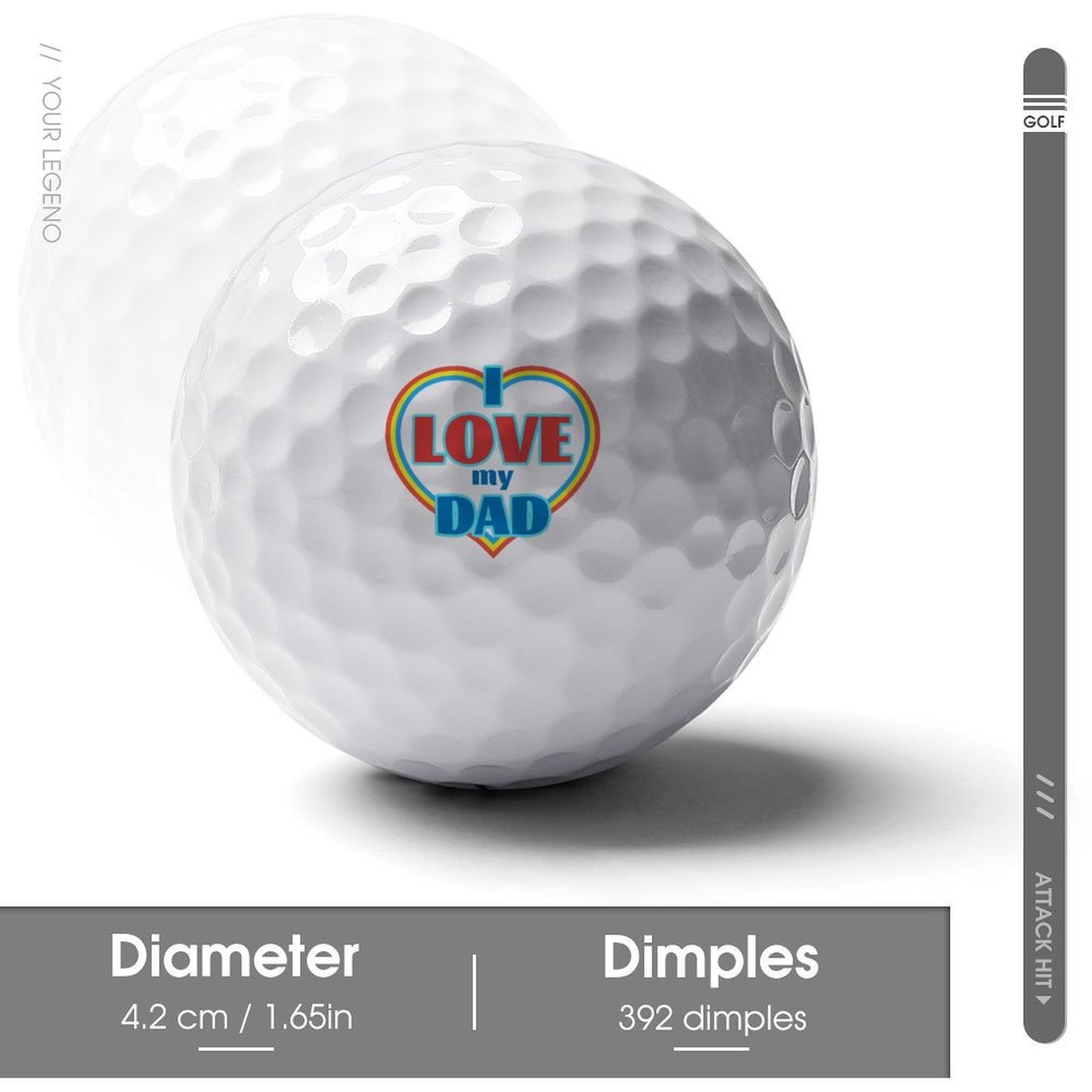 Custom Golf Ball (Single Side) – Design Your Own