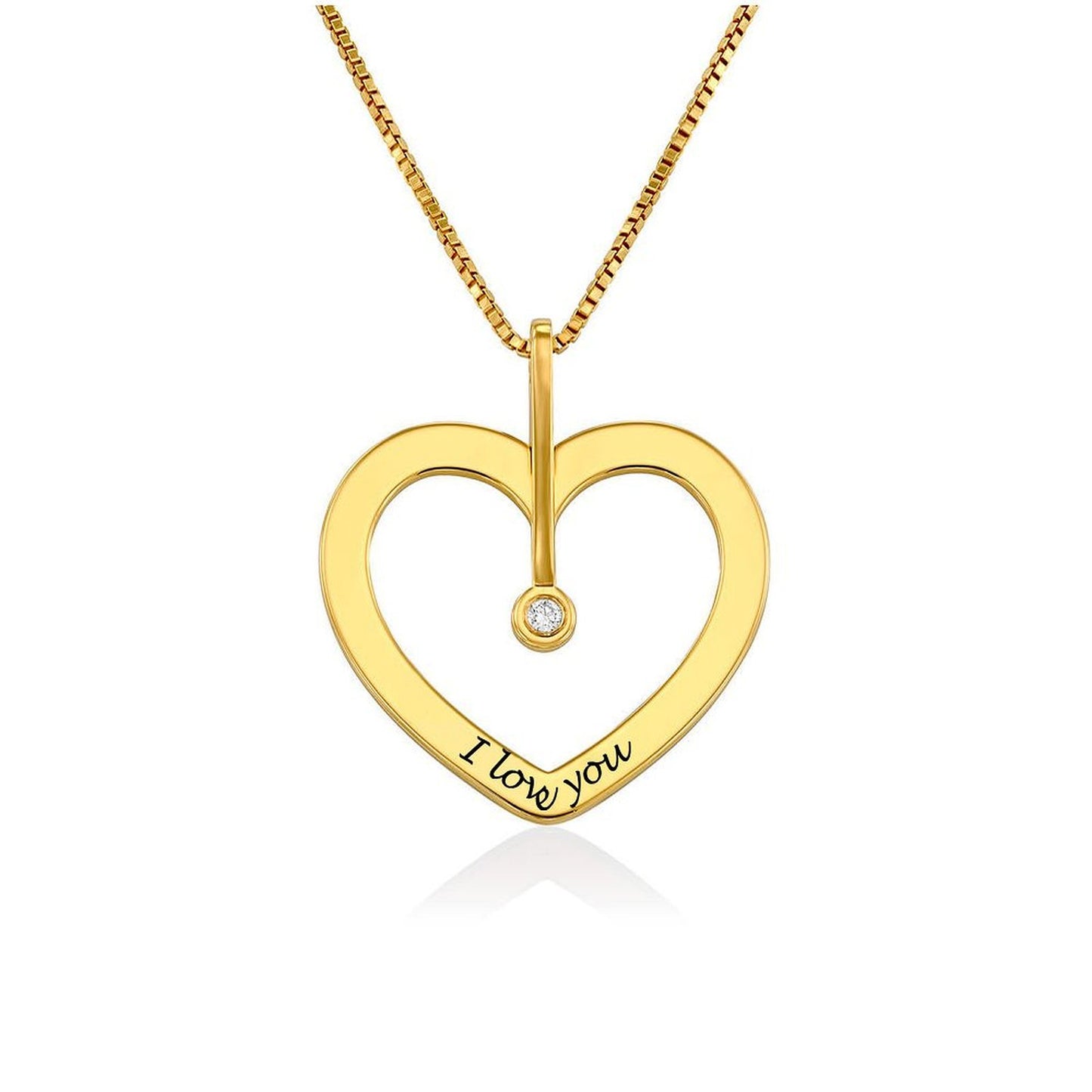 Custom Heart Diamond Necklace – Design Your Own