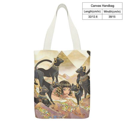 Custom Canvas Tote Bag with Pockets (Double-Sided Print) – Design Your Own