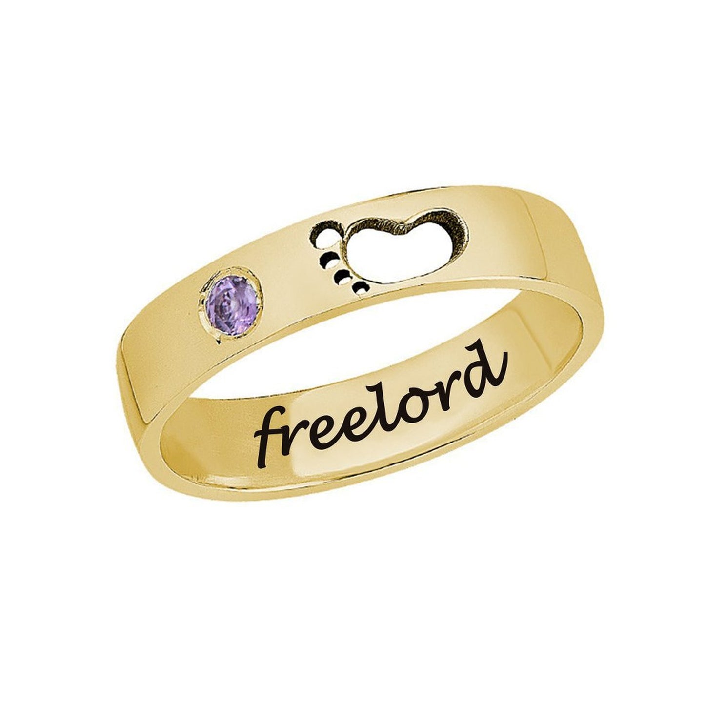 Custom Hollow Footprint Diamond Ring – Design Your Own