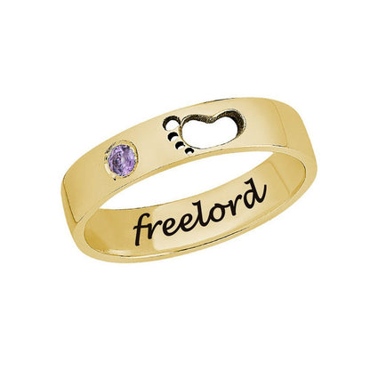 Custom Hollow Footprint Diamond Ring – Design Your Own