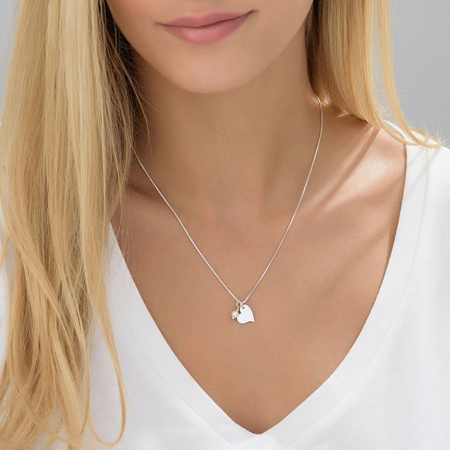 Custom Pearl Heart Necklace – Design Your Own