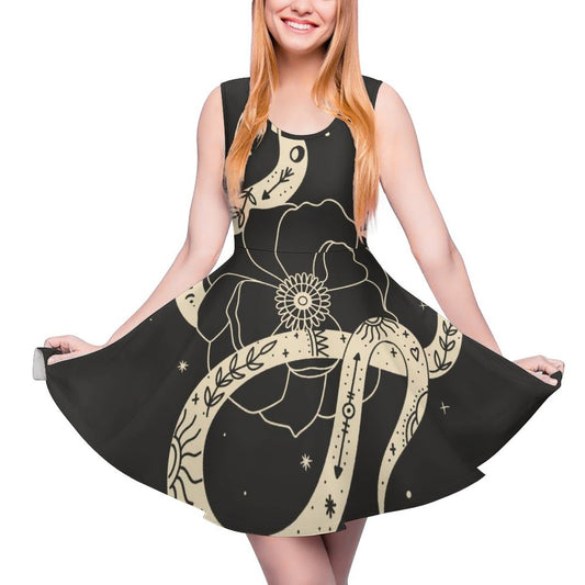 Custom Sleeveless Swing Skater Dress – Design Your Own