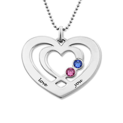 Custom Diamond-Studded Heart Necklace – Design Your Own