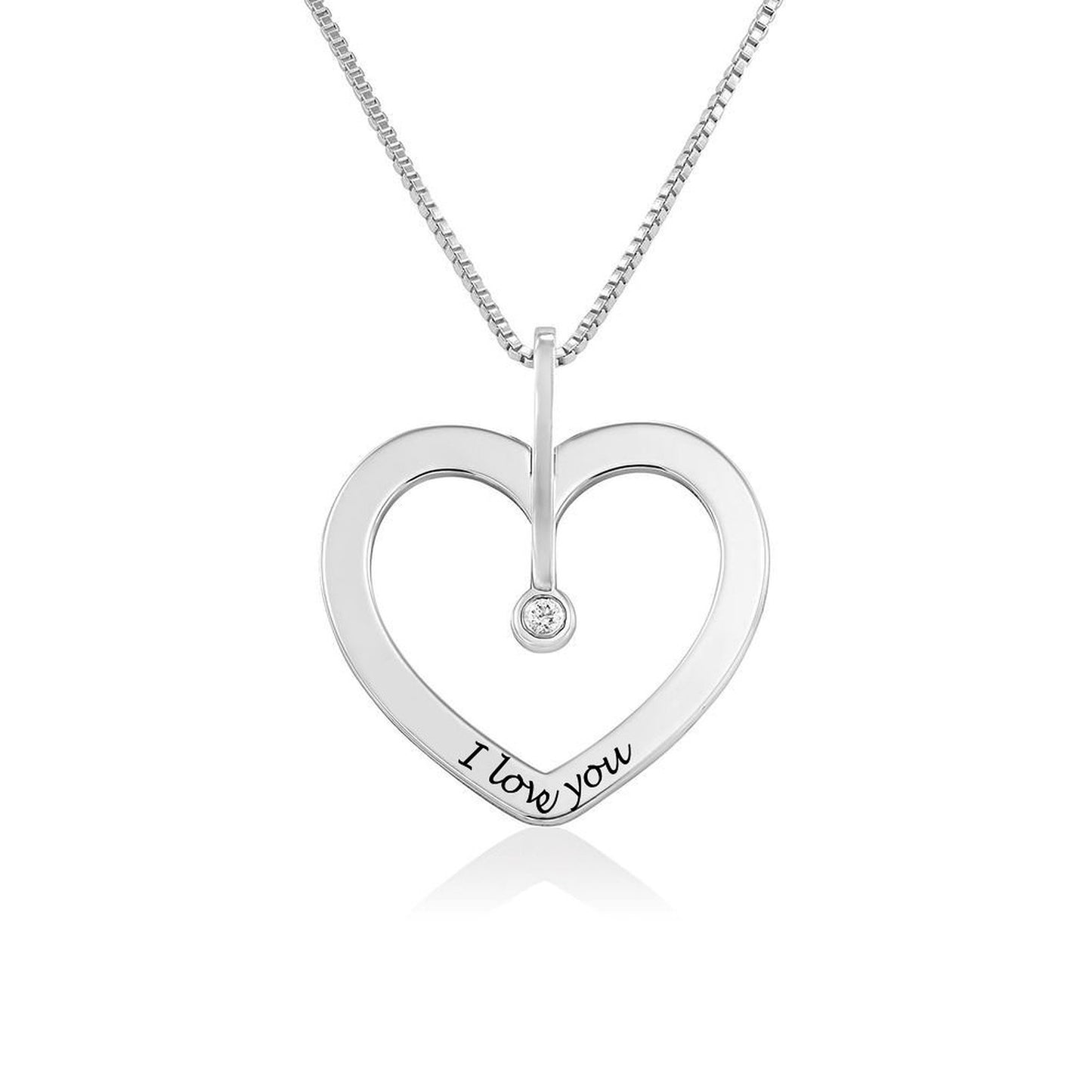 Custom Heart Diamond Necklace – Design Your Own