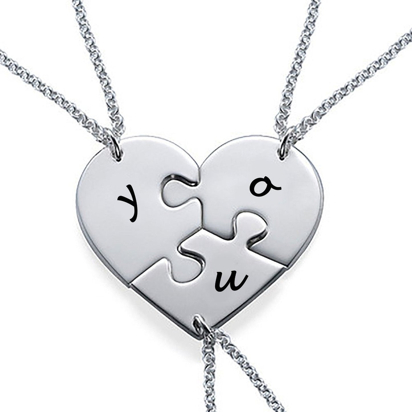 Custom Puzzle Heart Necklace – Design Your Own