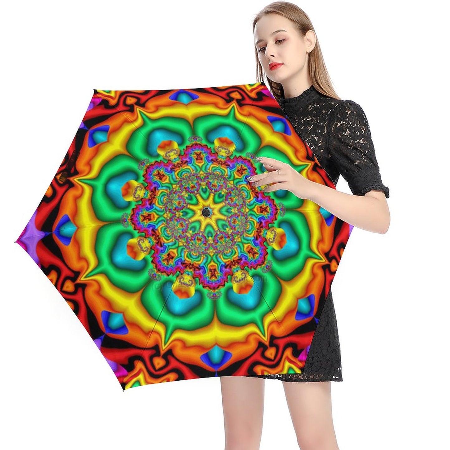 Custom Five-Fold Umbrella (Printed on the Outside/Vinyl on the Inside) – Design Your Own