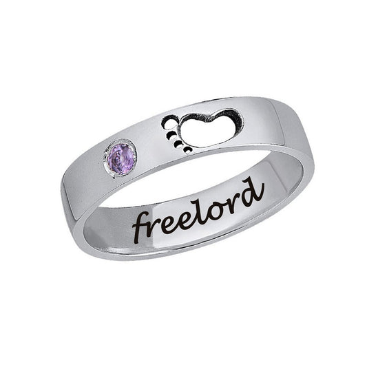 Custom Hollow Footprint Diamond Ring – Design Your Own