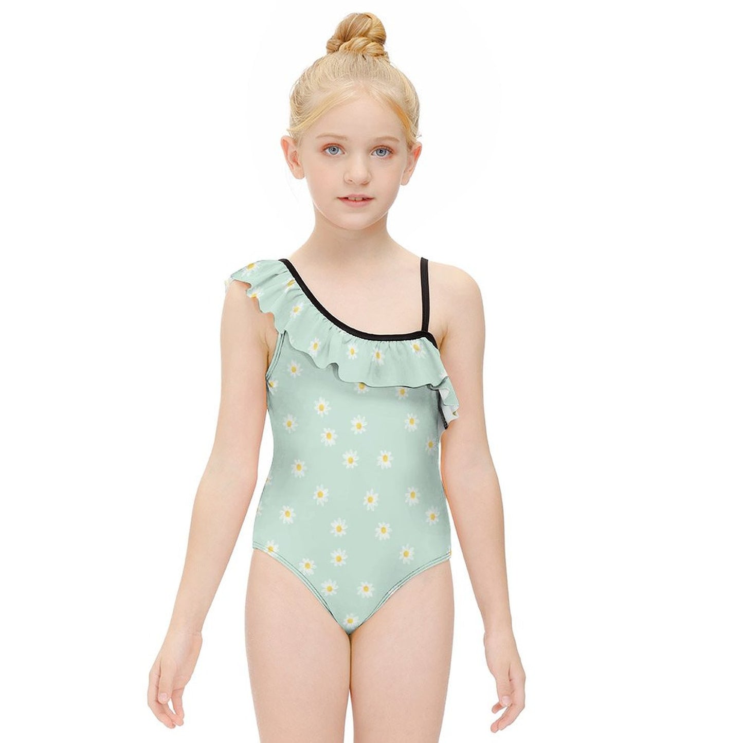 Custom Girls' Ruffle One-Piece Swimsuit – Design Your Own