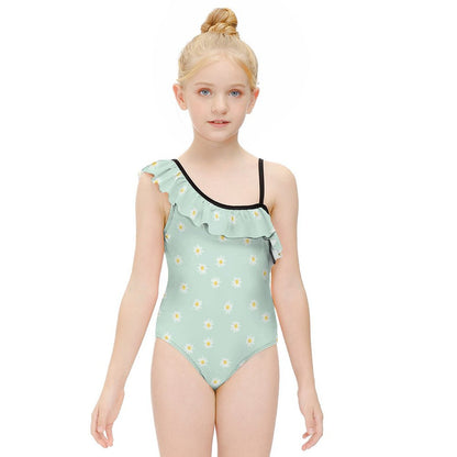 Custom Girls' Ruffle One-Piece Swimsuit – Design Your Own