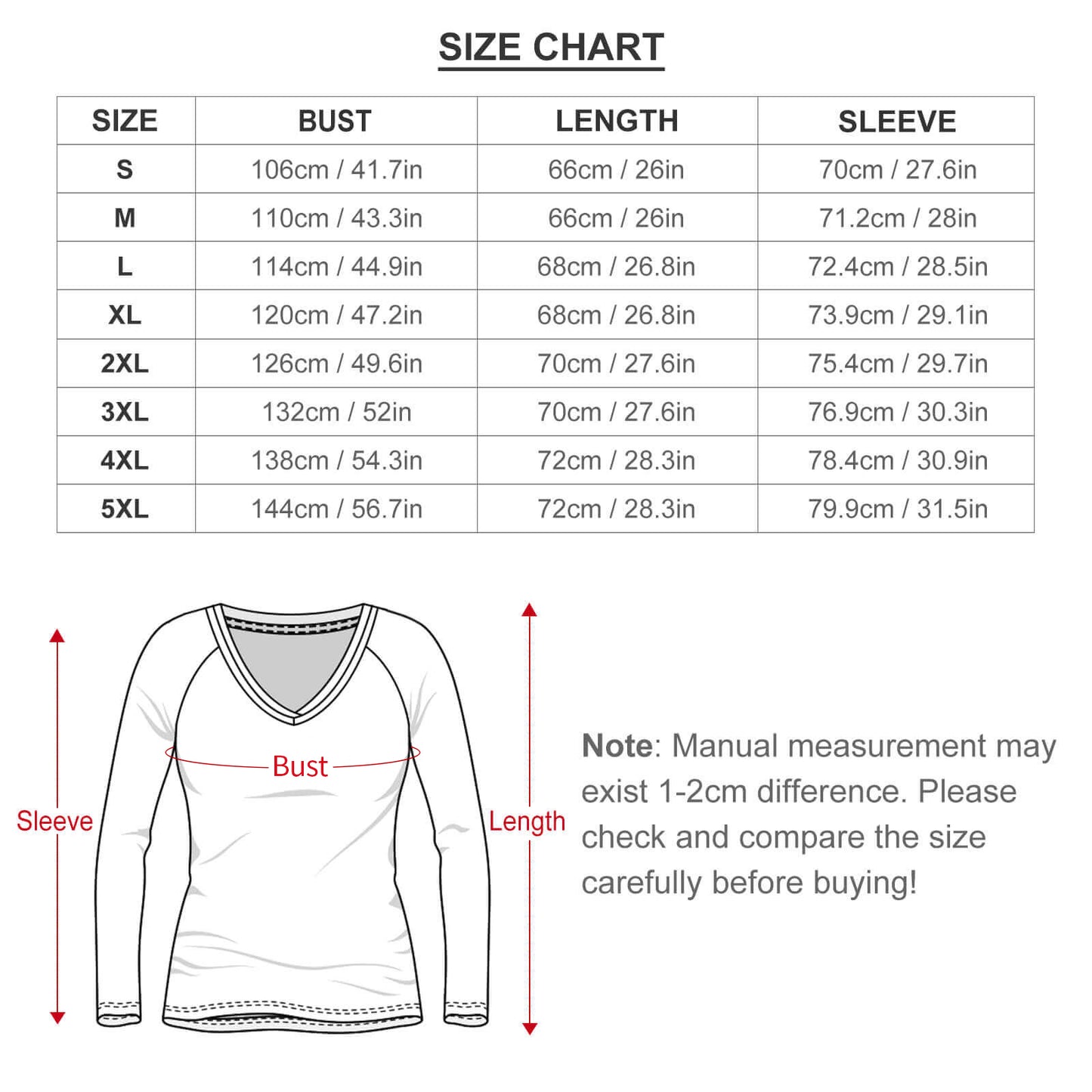 Custom Double Layer V-Neck Long Sleeve T-Shirt – Design Your Own