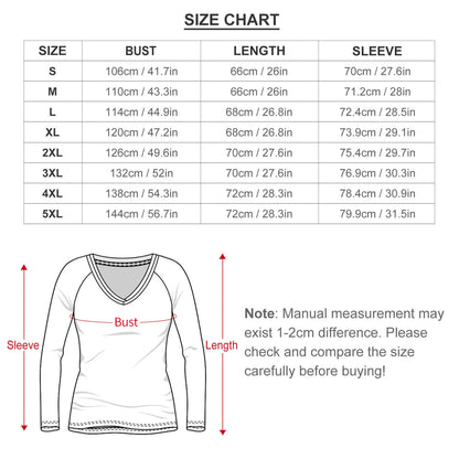 Custom Double Layer V-Neck Long Sleeve T-Shirt – Design Your Own