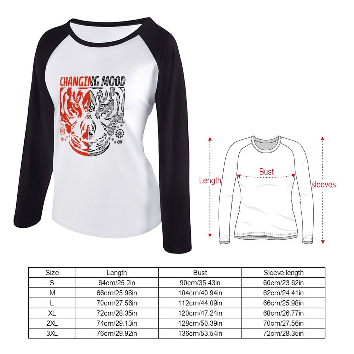 Custom Long Sleeve Raglan T-Shirt – Design Your Own