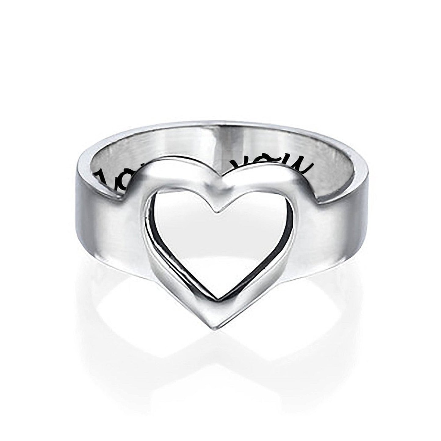 Custom Hollow Heart Ring – Design Your Own