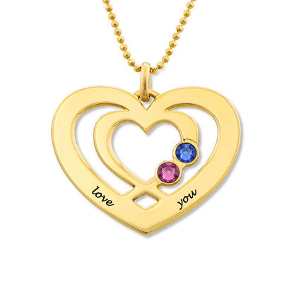 Custom Diamond-Studded Heart Necklace – Design Your Own