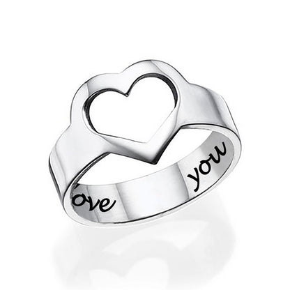 Custom Hollow Heart Ring – Design Your Own