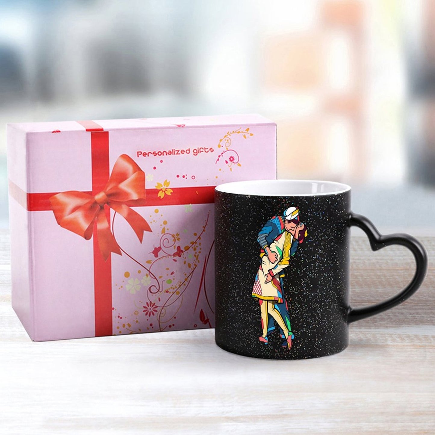 Custom Color Changing Mug with Heart Shaped Handle – Design Your Own