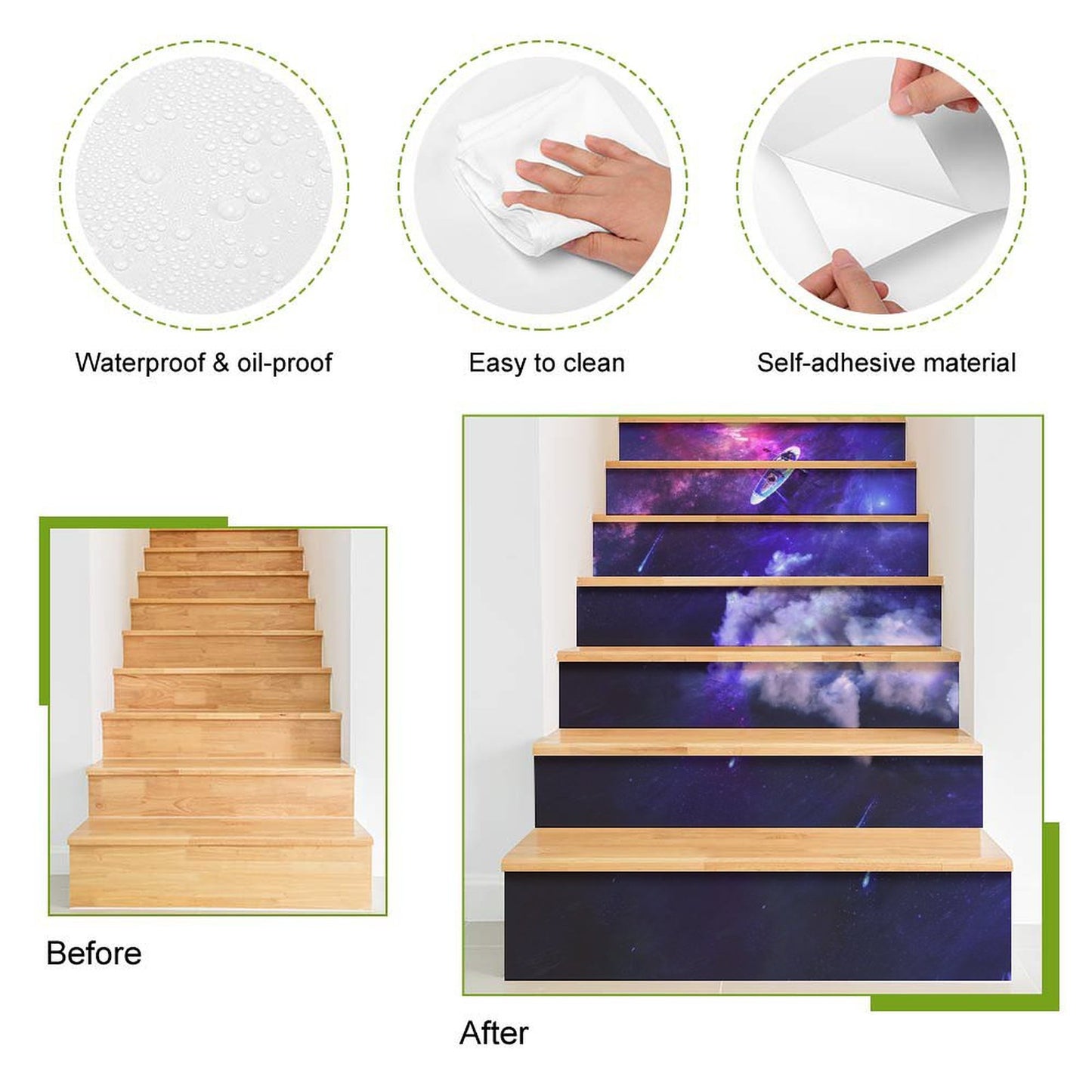 Custom Stair Stickers – Design Your Own