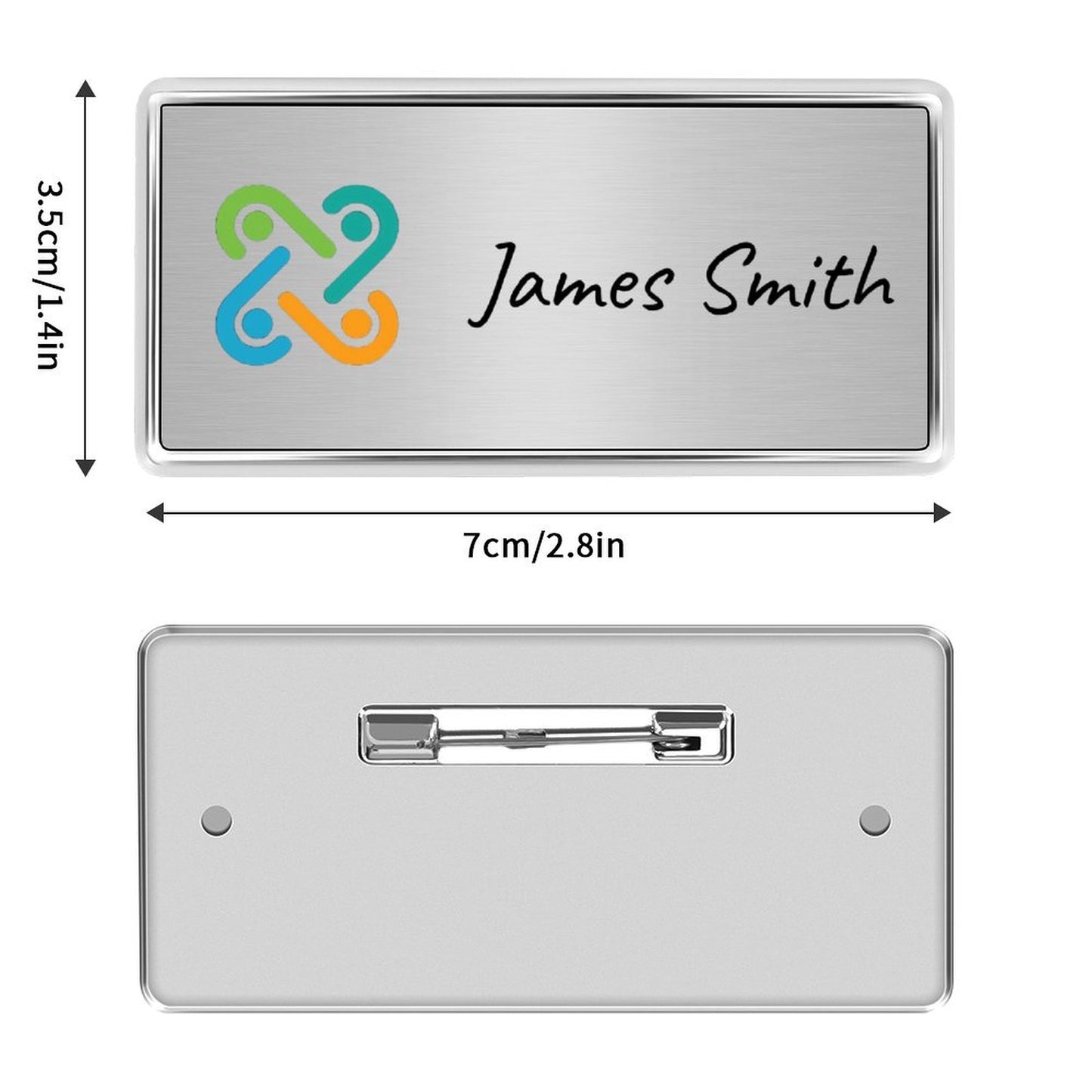 Custom Metal Name Tag – Design Your Own