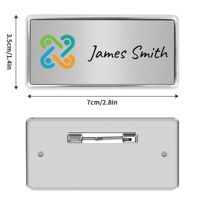 Custom Metal Name Tag – Design Your Own