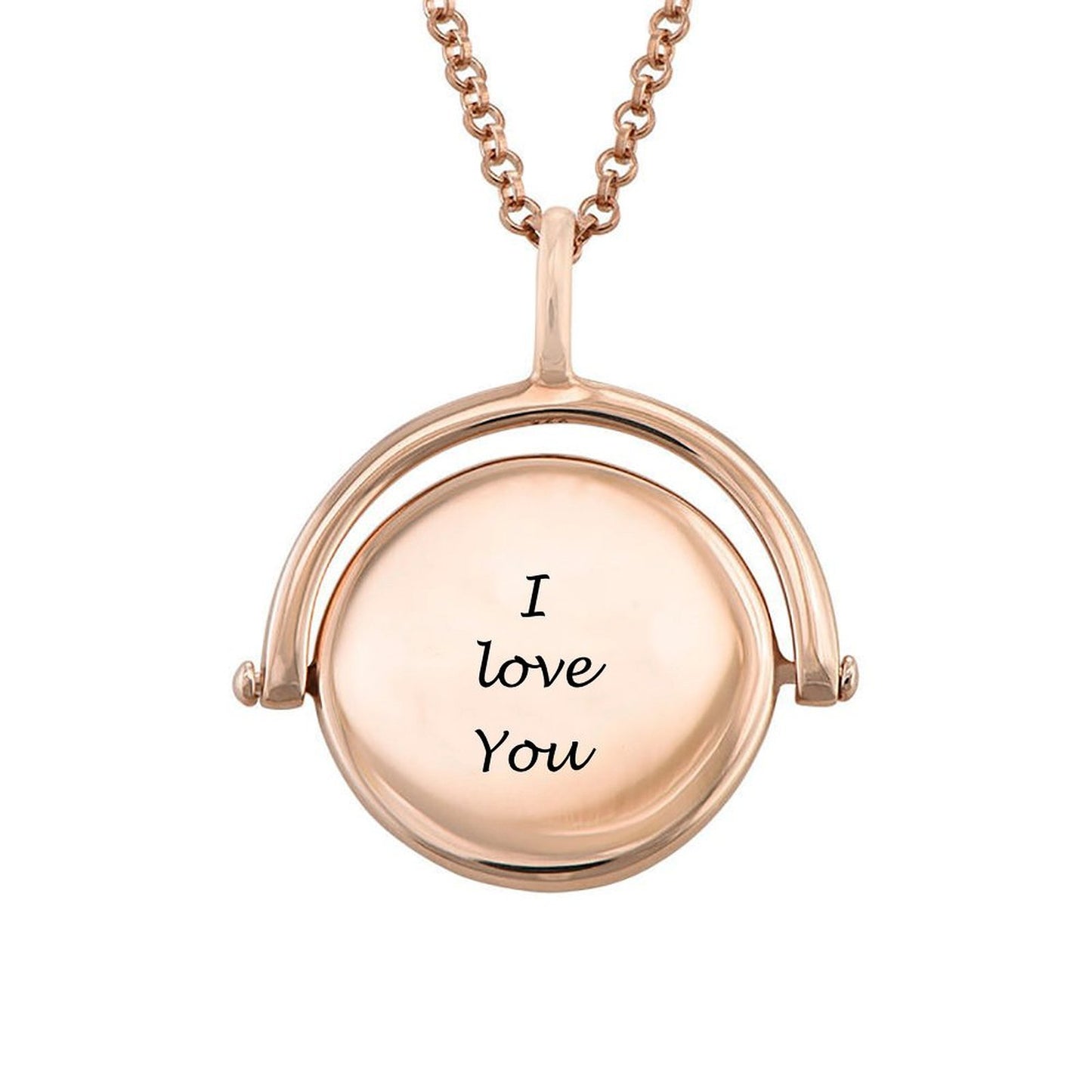 Custom Rotating Engraved Necklace – Design Your Own