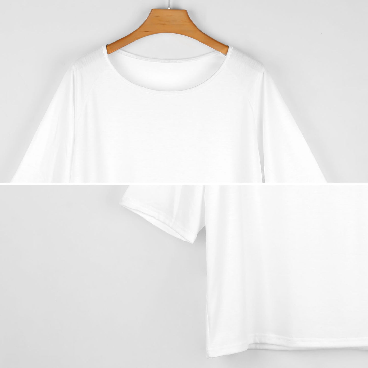 Custom Mid Sleeve One-shoulder Neck T-shirt – Design Your Own