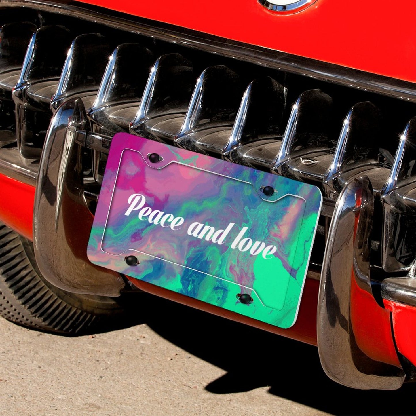 Custom License Plate Frame with Four Holes – Design Your Own