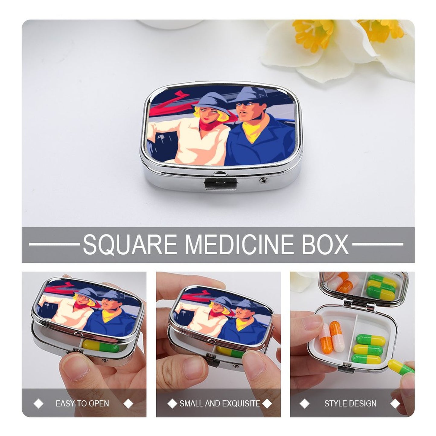 Custom Square Pill Box – Design Your Own