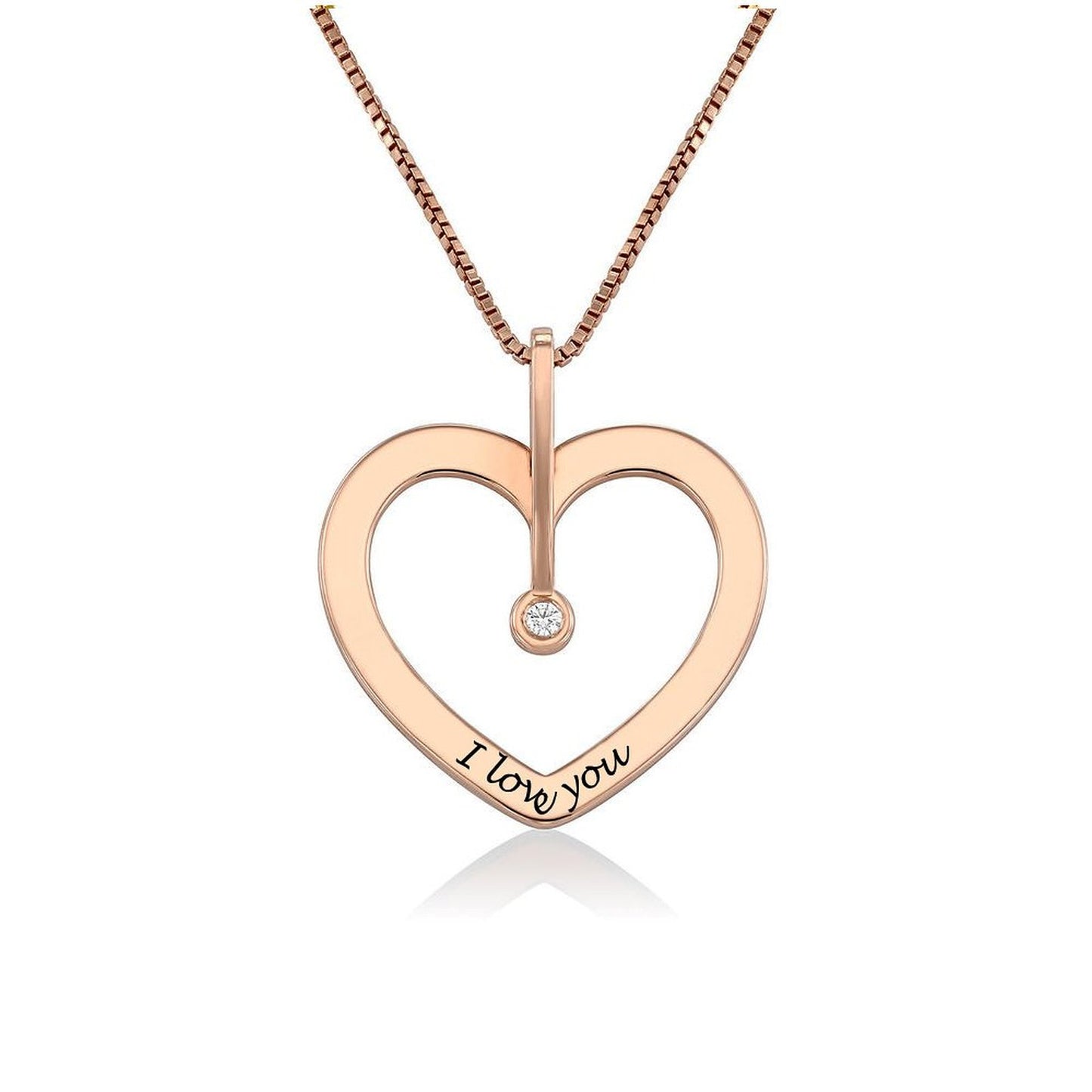 Custom Heart Diamond Necklace – Design Your Own