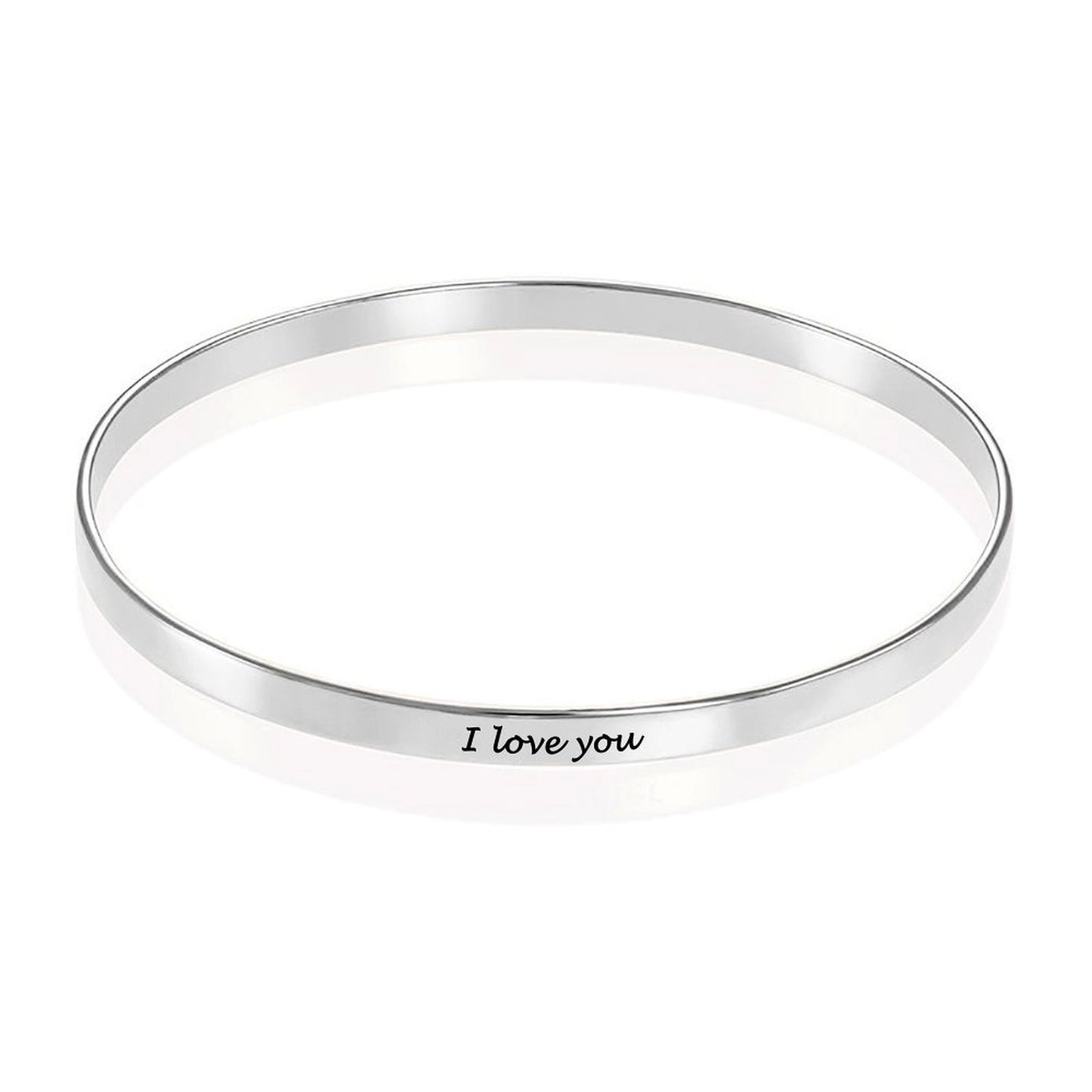 Custom Minimalist Engraved Bangle – Design Your Own