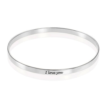 Custom Minimalist Engraved Bangle – Design Your Own