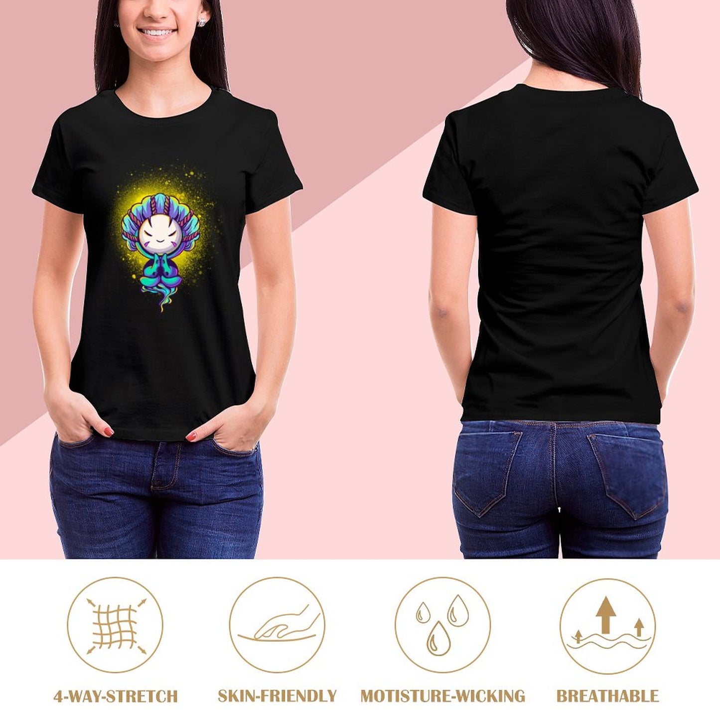 Custom Short Sleeve T-Shirt (Front Print) – Design Your Own