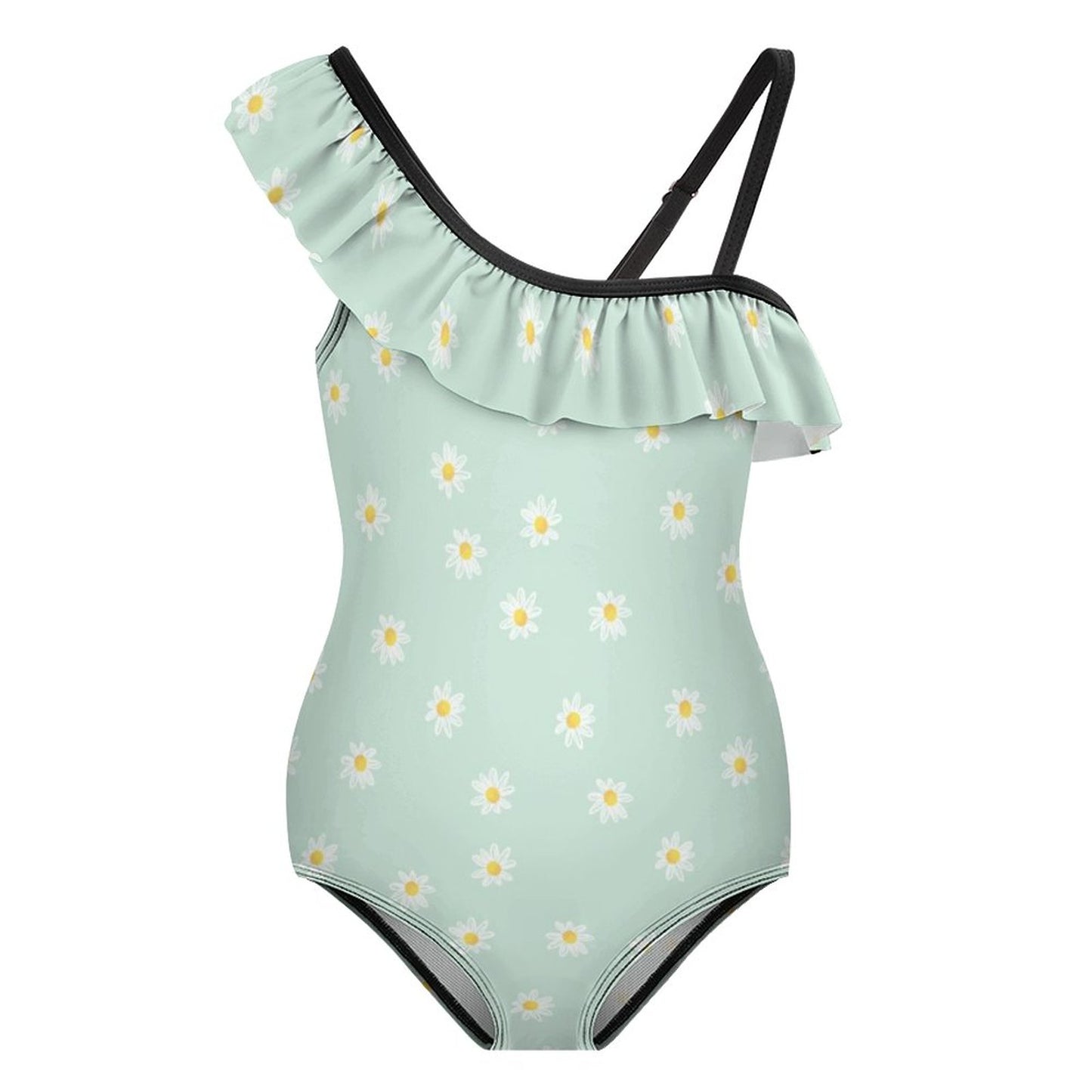 Custom Girls' Ruffle One-Piece Swimsuit – Design Your Own