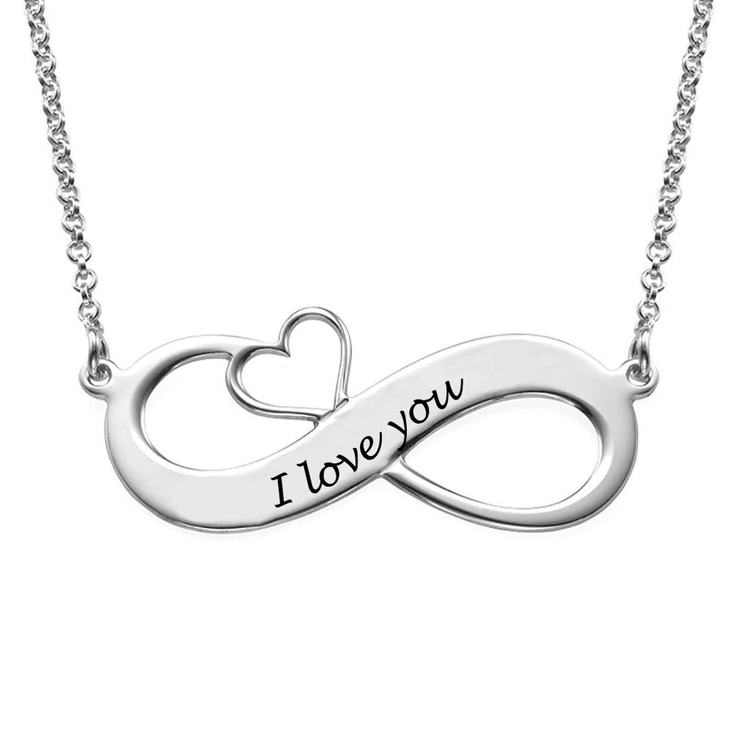 Custom Heart Infinity Necklace – Design Your Own