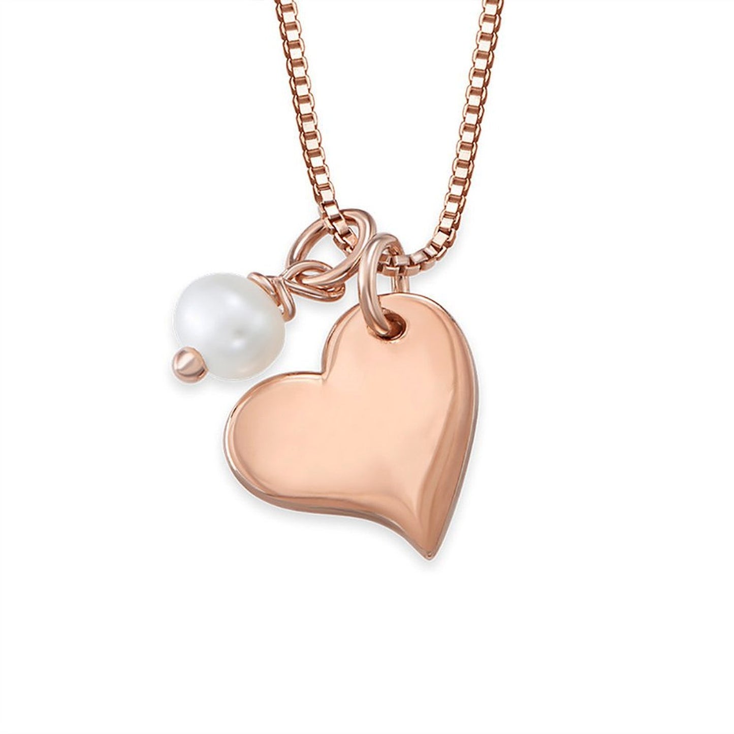 Custom Pearl Heart Necklace – Design Your Own