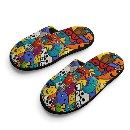 Custom Kids' All-Over Print Cotton Slippers – Design Your Own