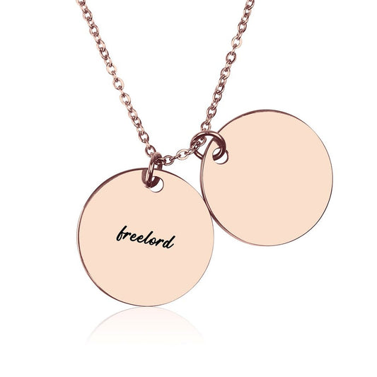 Custom Double Disc Necklace – Design Your Own