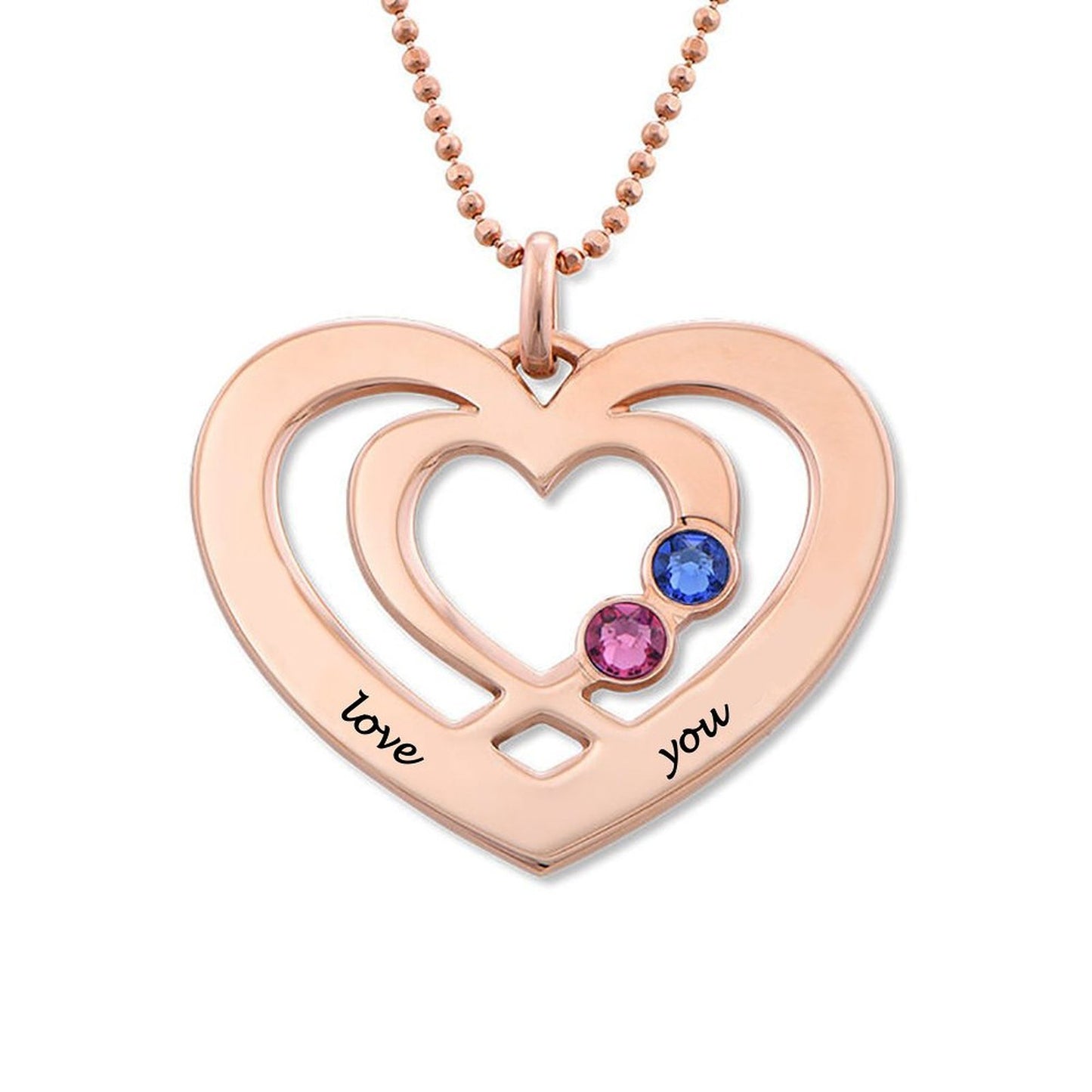 Custom Diamond-Studded Heart Necklace – Design Your Own