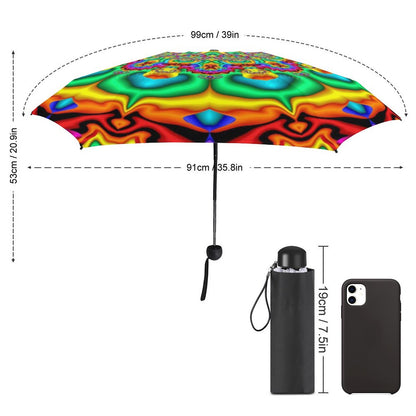 Custom Five-Fold Umbrella (Printed on the Outside/Vinyl on the Inside) – Design Your Own